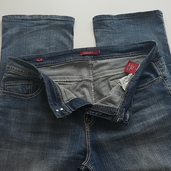 Vigold Boot Jeans Wheat Stitching Size 21 - Picture 7 of 7